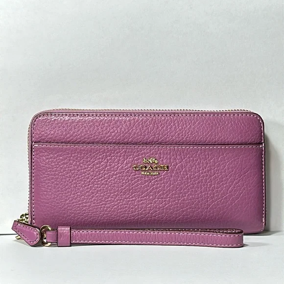 *HTF COLOR* COACH Accordion Zip Wallet With Wristlet Strap - Picture 1 of 16